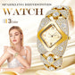 🎁2026 New Arrivals 50% OFF💥Women's Retro Quartz Watch with Sparkling Rhinestones