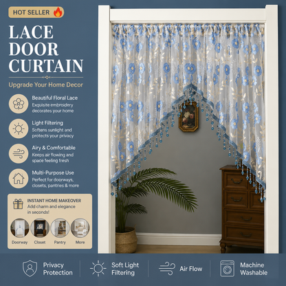 🌸Lace Short Door Curtain with Tassels