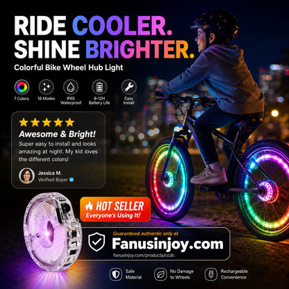 ⏳️Limited Time 50% Off！💡🚴‍♀️A Must‑Have For Cycling Enthusiasts!🌃Light Up the Night 🚴 Colorful Bike Wheel Hub Light