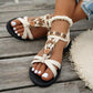 👡Summer Hot Sale - ONLY ￡11.99!! 💥 Women's Round-Toe Flat Breathable Sandals – Soft, Cushioned & Perfect for Summer Days & Holidays 🌸✨