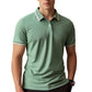 📢📢50% OFF !! ⏰Men Fashion Contrast Lapel Quick Drying Short Sleeve T-Shirt