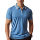 📢📢50% OFF !! ⏰Men Fashion Contrast Lapel Quick Drying Short Sleeve T-Shirt