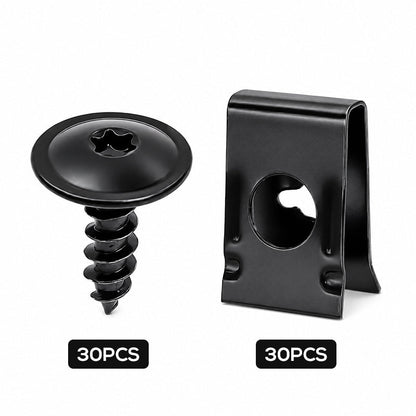 ⏳Time-Limited Special⏰Universal Car Metal U-Type Clips & Screws Set – Heavy-duty, rust-resistant & versatile sizes – Perfect for auto trim, panels & interior repairs 🔧