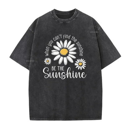 🌿 LIMITED TIME 50% OFF! 👚 Daisy Print Washed Tee – Breathable Blend & Effortless Fit ☁️