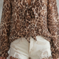 🎁New Arrivals 51% OFF🌸 Leopard V-Neck Tie Top – Wild Feminine Flair ⏰