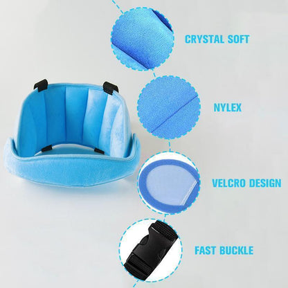 🚗 50% OFF NOW! 😴 Car Sleeping Head Support Band – Adjustable, Soft PP Cotton, Firm Fixation for Kids & Adults – Perfect for Road Trips, Trains & Planes ✨