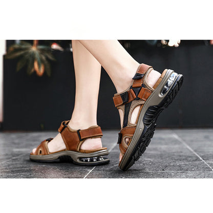 👟 50% OFF NOW! 💨 Men’s Air Cushion Sports Sandals – Cushioned Midsole, Flexible Bendable Sole, Non-Slip Rubber Outsole & Adjustable Straps ✨