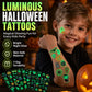 Luminous Halloween Temporary Tattoos for Kids Cartoon Waterproof Glowing Stickers