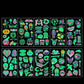 Luminous Halloween Temporary Tattoos for Kids Cartoon Waterproof Glowing Stickers
