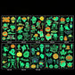 Luminous Halloween Temporary Tattoos for Kids Cartoon Waterproof Glowing Stickers
