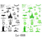Luminous Halloween Temporary Tattoos for Kids Cartoon Waterproof Glowing Stickers