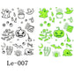 Luminous Halloween Temporary Tattoos for Kids Cartoon Waterproof Glowing Stickers
