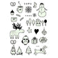 Luminous Halloween Temporary Tattoos for Kids Cartoon Waterproof Glowing Stickers
