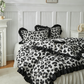 🛌Leopard Print Ruffle Duvet Cover Set – 3-Piece Bedding Set