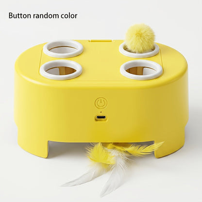 ⏳Time-Limited Special⏰ ✨ Interactive Whack-a-Mole Cat Toy – Multi-Mode, Quiet, Rechargeable 🪶