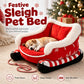 ⏳Time-Limited Special⏰Christmas Sleigh Pet Bed with Removable Cushion