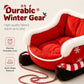 ⏳Time-Limited Special⏰Christmas Sleigh Pet Bed with Removable Cushion