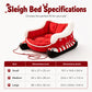 ⏳Time-Limited Special⏰Christmas Sleigh Pet Bed with Removable Cushion