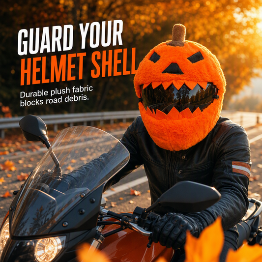 Funny Plush Motorcycle Helmet Cover Universal Fit Cartoon and Holiday Protective Sleeve for Christmas Halloween Outdoor Riding