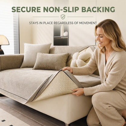 Waterproof Chenille Sofa Cushion Cover Non Slip Urine Proof Sofa Pad for All Seasons