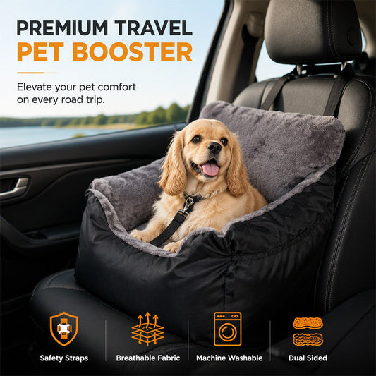 🐾 LIMITED-TIME 50% OFF! 🚗 Car Pet Booster Seat – Half-enclosed & travel-safe ✨