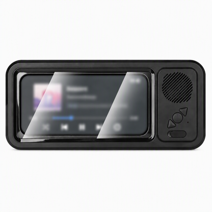 ⏳🔥LIMITED-TIME 50% OFF! Wall Mounted Waterproof Phone Case with Bluetooth Speaker and Touch Screen Phone Holder for Bathroom and Shower