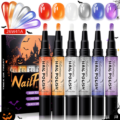 Paint Spooky Nails Instantly! No-Lamp Quick-Dry Halloween Pens
