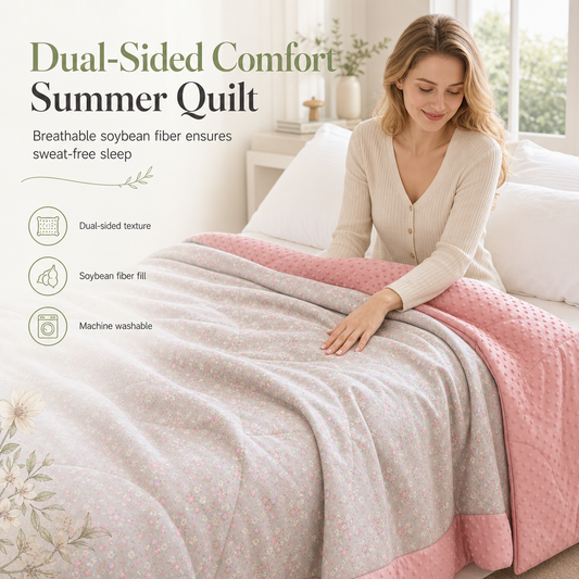 ⏳🔥LIMITED-TIME 50% OFF! ⏰❄️Lightweight Soybean Fiber Summer Cooling Quilt – machine washable, cool for adults & children🧊✨
