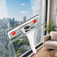 2-in-1 Extendable Window Squeegee & Scrubber Brush