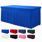 ⏳Time-Limited Special⏰Pleated Table Skirt for Rectangular Tables Wedding Birthday Party Decoration and Market Stall Display