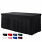⏳Time-Limited Special⏰Pleated Table Skirt for Rectangular Tables Wedding Birthday Party Decoration and Market Stall Display