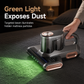 Cordless Mattress Handheld Mite Remover with High Suction Green Light Dust Detection and Dual Cup Design for Bedding and Pet Hair