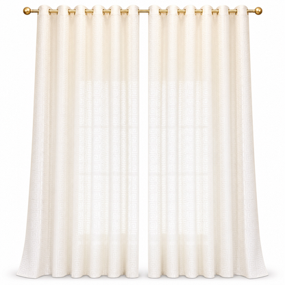⏳Time-Limited Special⏰Geometric Jacquard Sheer Curtain Panel for Living Room